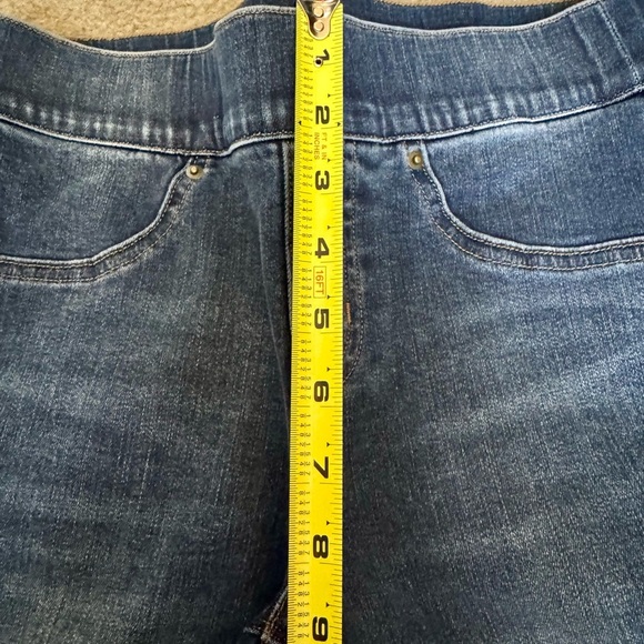 Spanx Denim blue distressed Jeggigs Sz Small Petite - Picture 2 of 8